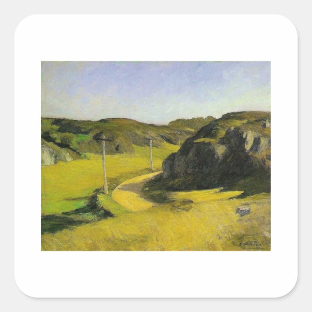 Adesivo Quadrado Estrada em Maine - Edward Hopper (Frente)