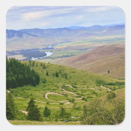 Adesivo Quadrado Estrada Sinúosa