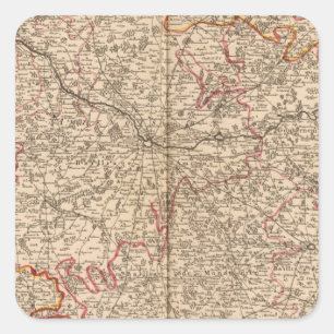 Adesivo Quadrado Estradas romanas e igrejas