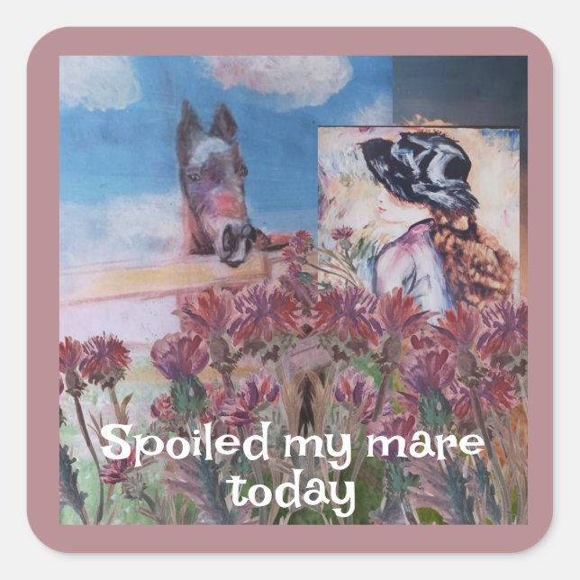Adesivo Quadrado estragou minha égua hoje (Frente)