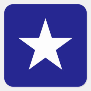 Adesivo Quadrado Estrela Bonnie do branco da bandeira azul