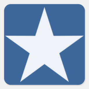 Adesivo Quadrado estrela branca