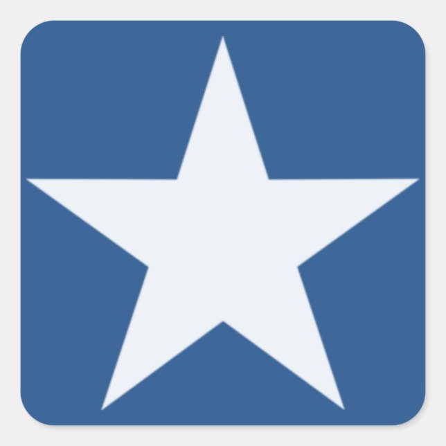 Adesivo Quadrado estrela branca (Frente)
