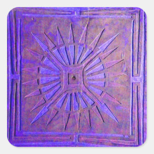 Adesivo Quadrado ESTRELA DA MANHÃ, azul, roxa