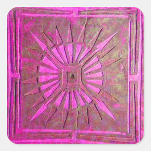 Adesivo Quadrado ESTRELA DA MANHÃ, violeta rosa,roxo,fúcsia