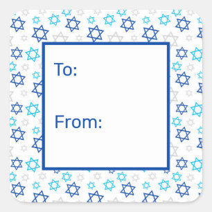 Adesivo Quadrado Estrela de David