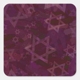Adesivo Quadrado Estrela de David