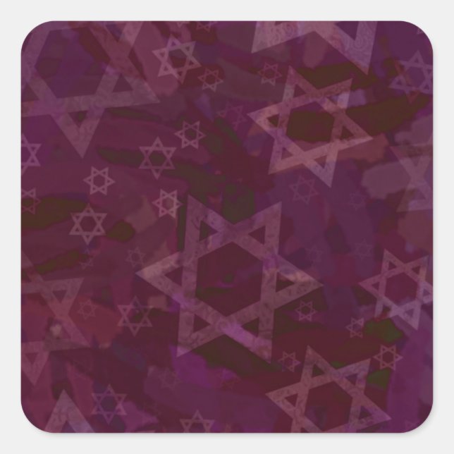 Adesivo Quadrado Estrela de David (Frente)