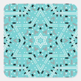 Adesivo Quadrado Estrela de David Hanukkah Stickers