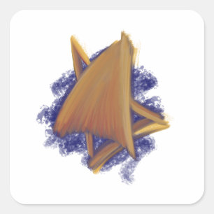 Adesivo Quadrado Estrela de David Stickers