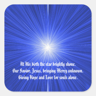 Adesivo Quadrado Estrela de Natal