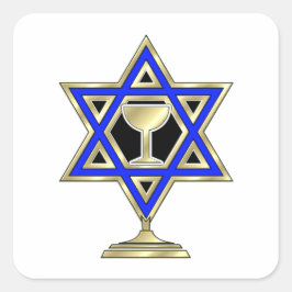 Adesivo Quadrado Estrela Judaica