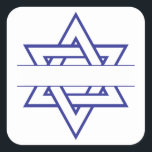 Adesivo Quadrado Estrela Judaica<br><div class="desc">Traga luz bonita para Hanukkah com uma nova estrela incrível de David!</div>