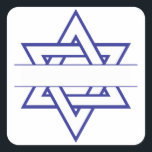 Adesivo Quadrado Estrela Judaica<br><div class="desc">Traga luz bonita para Hanukkah com uma nova estrela incrível de David!</div>