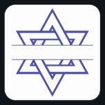 Adesivo Quadrado Estrela Judia<br><div class="desc">Traga luz linda para Hanukkah com uma nova estrela impressionante de David!</div>