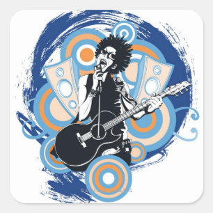 Adesivo Quadrado Estrela pop