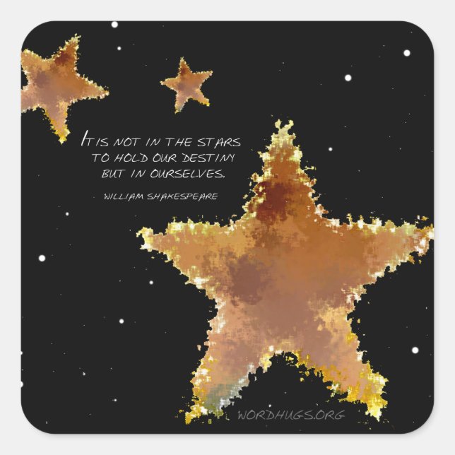 Adesivo Quadrado Estrelas de Destino (Frente)