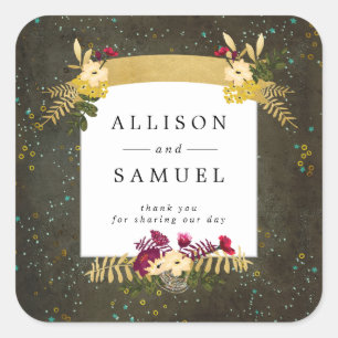 Adesivo Quadrado Estrelas de prata Douradas de quadro negro, obriga