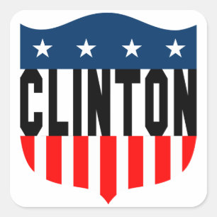 Adesivo Quadrado estrelas e listras de pinhão da hillary