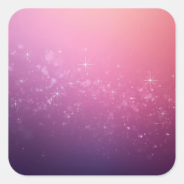 Adesivo Quadrado Estrelas No Espaço Rosa
