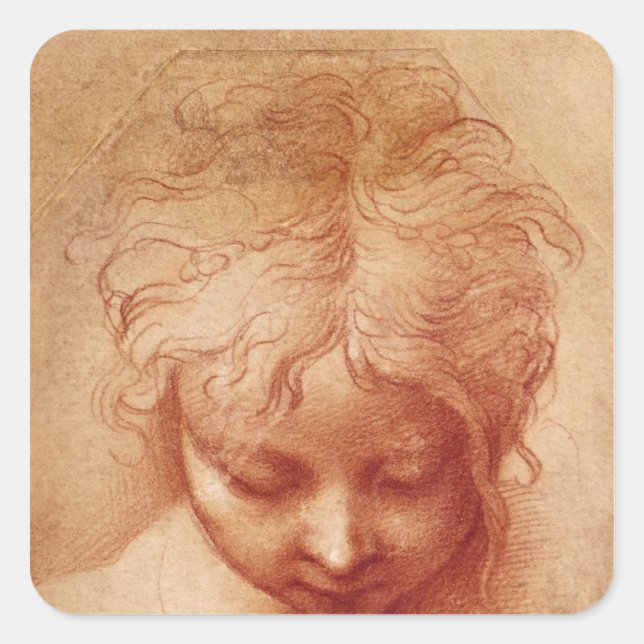 Adesivo Quadrado Estudo da cabeça (Frente)