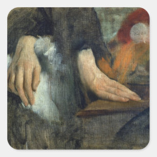 Adesivo Quadrado Estudo das mãos, 1859-60 de Edgar Degas  