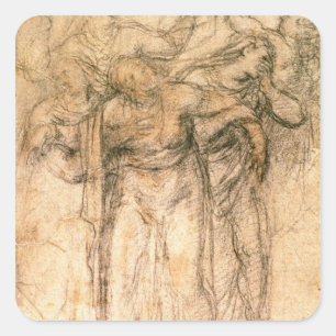 Adesivo Quadrado Estudo de mulheres de lamentação