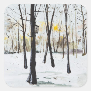 Adesivo Quadrado Estudo Ohlsdorf 2013 da caixa de pássaro