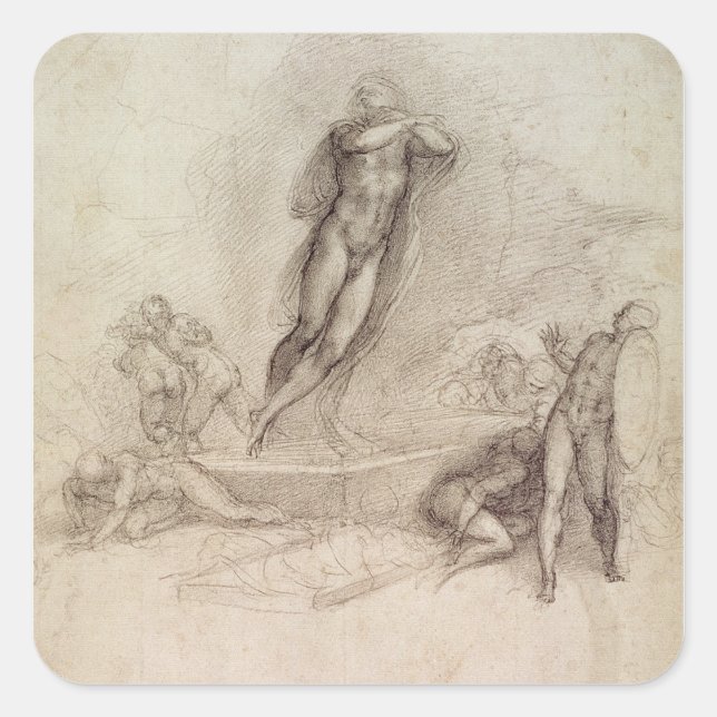 Adesivo Quadrado Estudo para Ascensão (Frente)