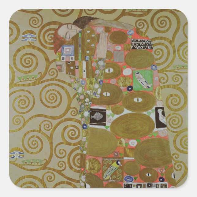 Adesivo Quadrado Estudo para Fulfillment, c.1905-09 (c/c e ouro em  (Frente)