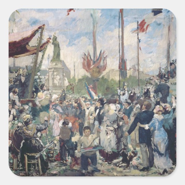 Adesivo Quadrado Estudo para "Le 14 Juillet 1880", 1880-84 (Frente)