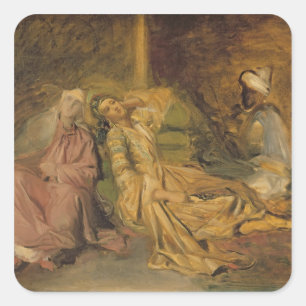 Adesivo Quadrado Estudo para o interior de um Harem