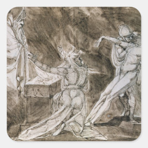 Adesivo Quadrado Estudo para "Saul e a Bruxa de Endor"