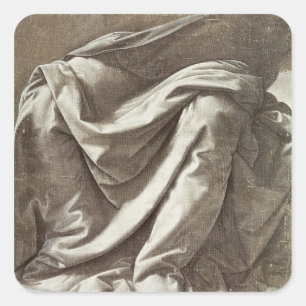 Adesivo Quadrado Estudo para uma figura assentada, c.1475-80 da