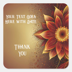 Adesivo Quadrado Eternal Bloom: Uma Celebração do Amor por Eterno