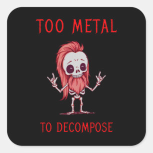 Adesivo Quadrado Eterno Metalhead