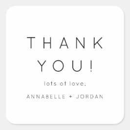 Adesivo Quadrado Eterno Minimalista Moderno - Obrigado