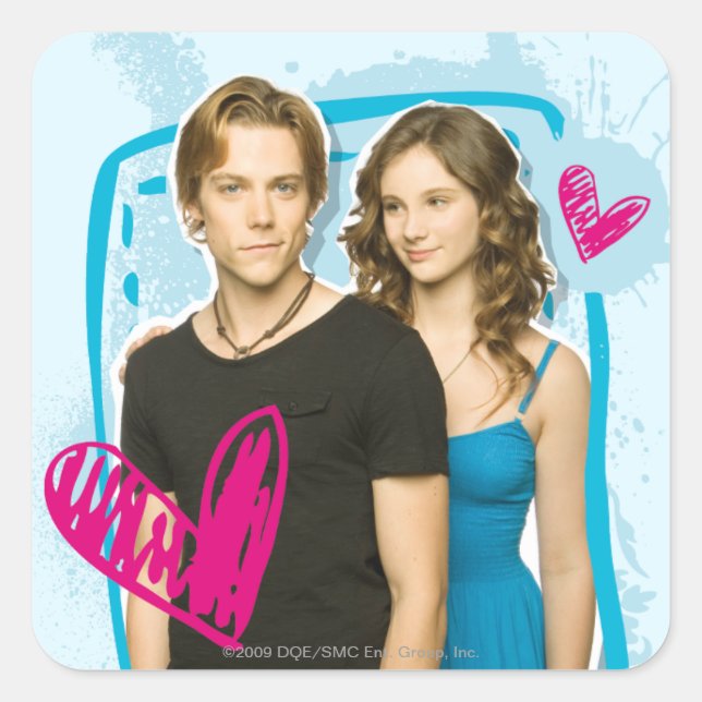 Adesivo Quadrado Ethan & Tara (Frente)