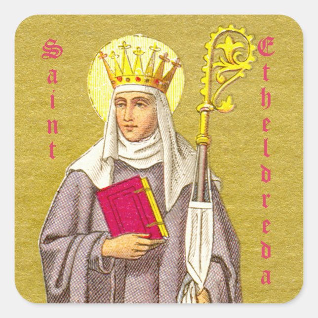 Adesivo Quadrado Etheldreda (Audrey) (P 003) (Frente)