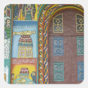 Adesivo Quadrado Etiópia:  Região de Tigray, Axum, Igreja Cristo,