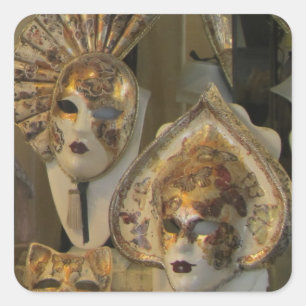 Adesivo Quadrado Etiquetas--Máscaras Venetian