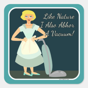 Adesivo Quadrado Eu abomino um vácuo