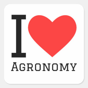 Adesivo Quadrado Eu adoro agronomia