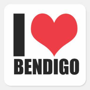Adesivo Quadrado Eu adoro Bendigo