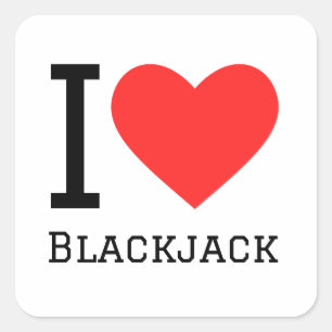 Adesivo Quadrado Eu adoro blackjack