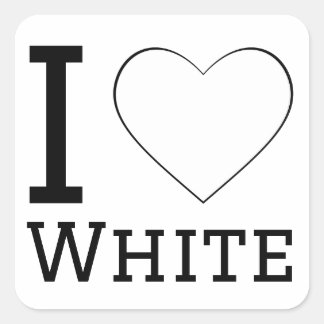Adesivo Quadrado Eu adoro branco