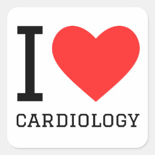 Adesivo Quadrado Eu adoro cardiologia