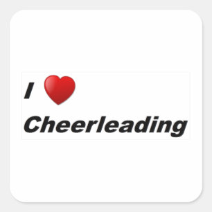 Adesivo Quadrado Eu Adoro Cheerhead