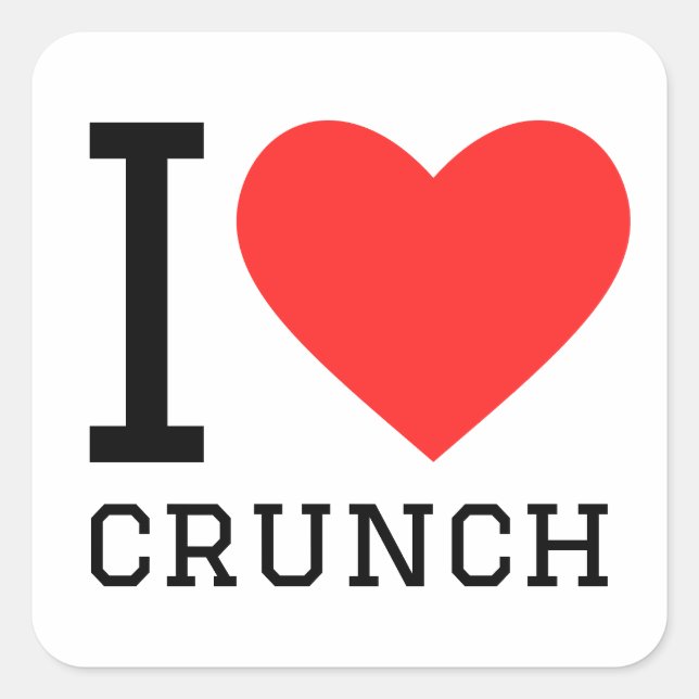 Adesivo Quadrado Eu adoro crunch (Frente)