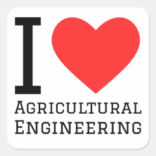 Adesivo Quadrado Eu adoro engenharia agrícola